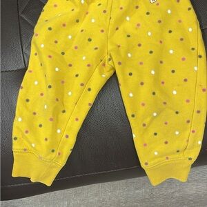 GAP Yellow Kids Sweatpants with Star Pattern